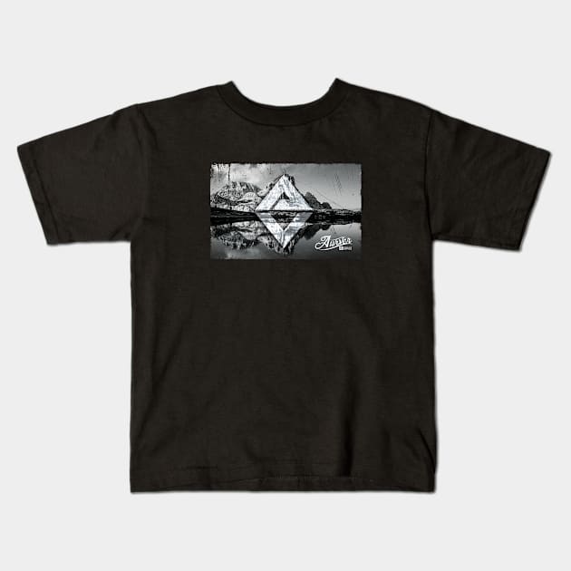 Aurver Mountain Reflection Kids T-Shirt by Aurver